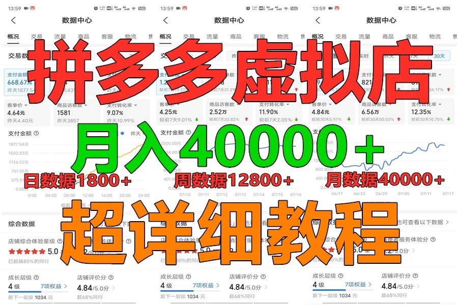 拼多多虚拟电商训练营月入40000+，全网最详细，你做你也行，暴利稳定长久-AI网创