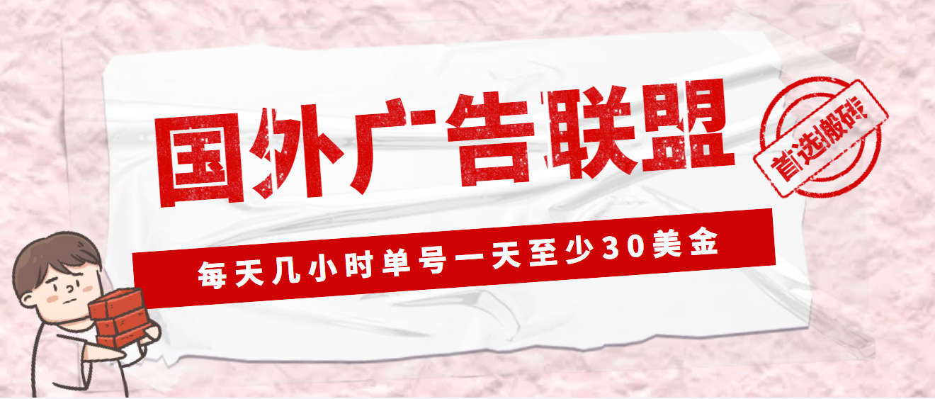 外面收费1980最新国外LEAD广告联盟搬砖项目，单号一天至少30美金(详细教程)-AI网创