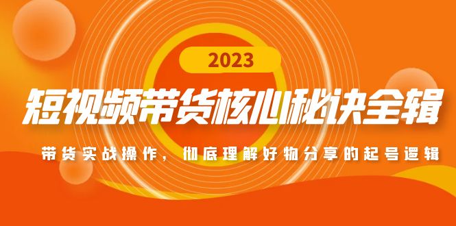 短视频带货核心秘诀全辑：带货实战操作，彻底理解好物分享的起号逻辑-AI网创