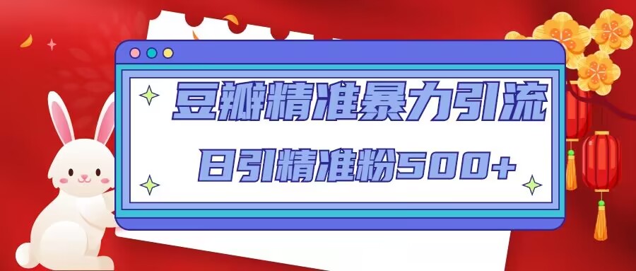 豆瓣精准暴力引流，日引精准粉500+【12视频课】-AI网创