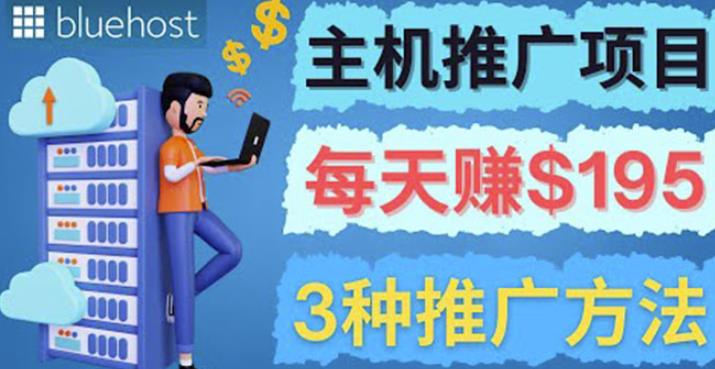 在Youtube推广Bluehost主机赚钱项目，日赚195美元以上￼￼-AI网创
