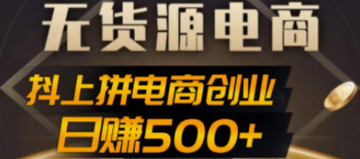 抖上拼无货源电商创业项目、外面收费12800，日赚500+的案例解析参考-AI网创