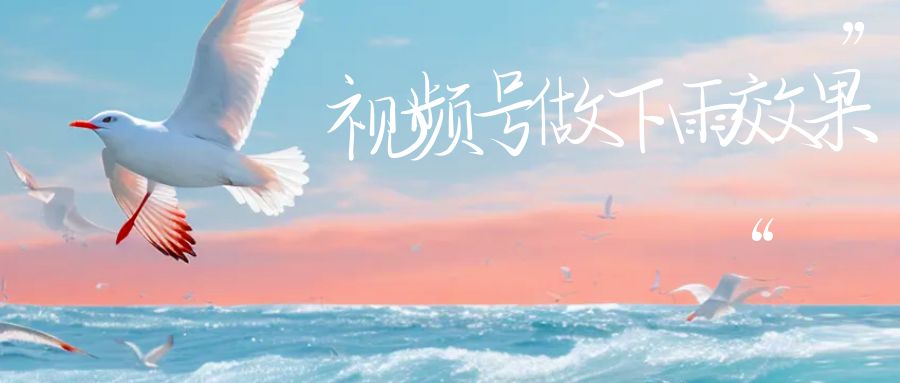 视频号做下雨视频一个账号一周涨粉10W+年入100w-AI网创