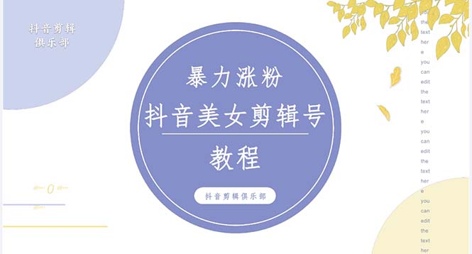 抖音快手暴力涨粉美女混剪视频教程 百分百过原创图片教程 附带违规申诉方法-AI网创
