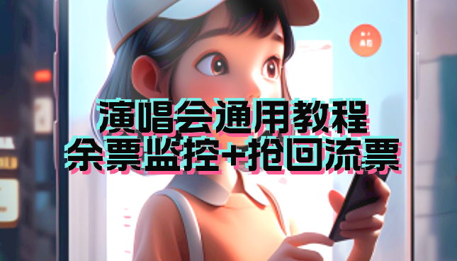 演唱会通用_余票监控+抢回流票（教程+软件）-AI网创