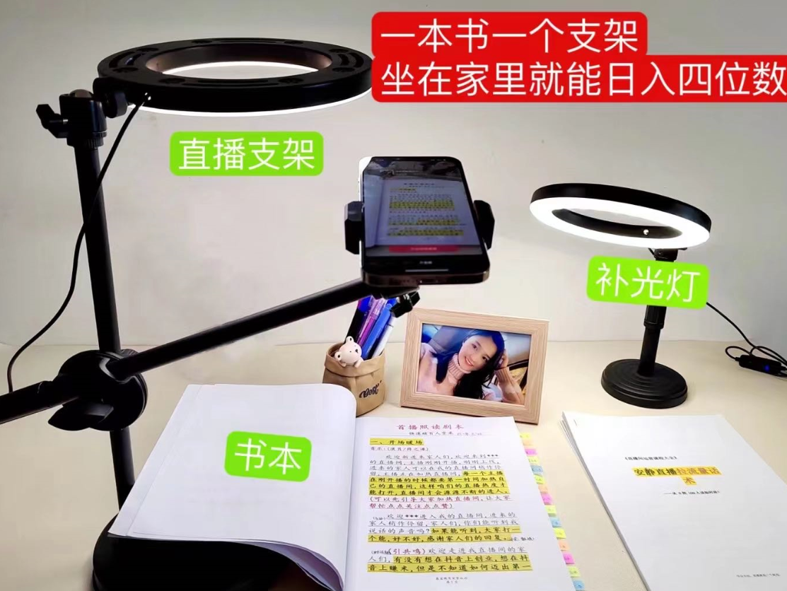 抖音小白直播课堂 一本书 一个支架 坐在家里就能日入四位数-AI网创