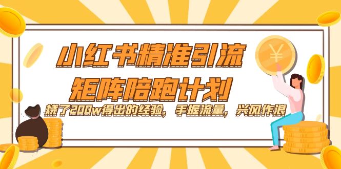 小红书精准引流·矩阵陪跑计划：烧了200w得出的经验，手握流量，兴风作浪！-AI网创