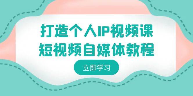 打造个人IP视频课-短视频自媒体教程，个人IP如何定位，如何变现-AI网创