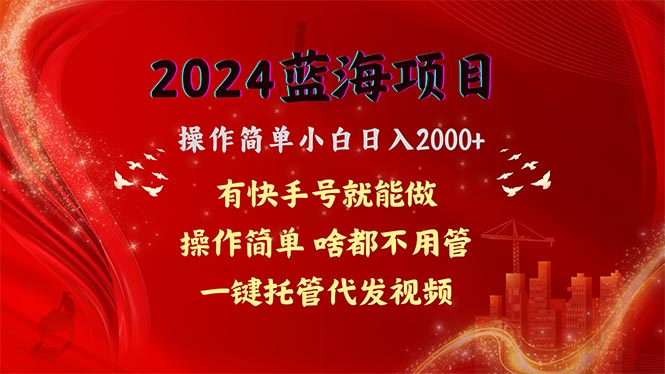 （10693期）2024蓝海项目，网盘拉新，操作简单小白日入2000+，一键托管代发视频，…-AI网创
