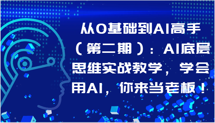 从0基础到AI高手（第二期）：AI底层思维实战教学，学会用AI，你来当老板！-AI网创