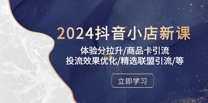 2024抖音小店新课，体验分拉升/商品卡引流/投流效果优化/精选联盟引流/等-AI网创