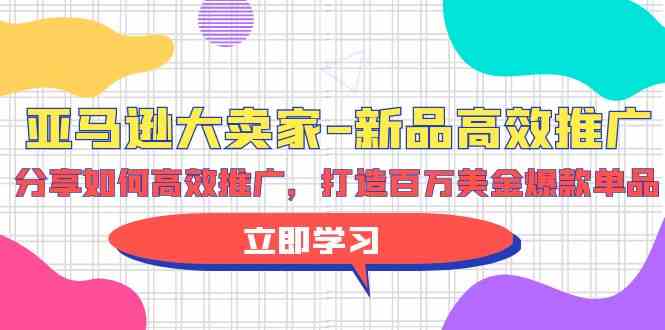 （9945期）亚马逊 大卖家-新品高效推广，分享如何高效推广，打造百万美金爆款单品-AI网创