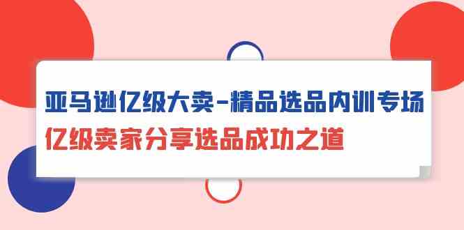 （10034期）亚马逊亿级大卖-精品选品内训专场，亿级卖家分享选品成功之道-AI网创