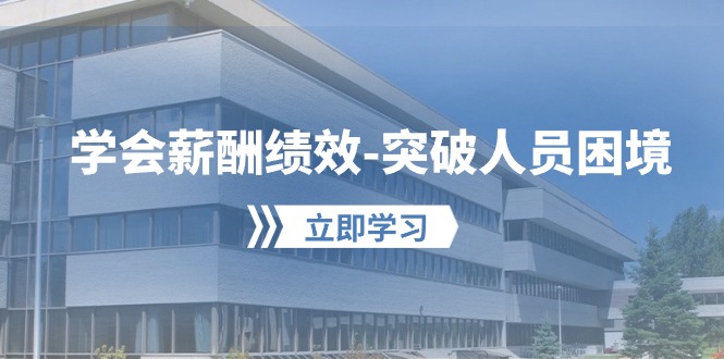 （10277期）学会薪酬绩效-突破人员困境：建立自己的【薪酬+绩效】体系，企业与员工…-AI网创