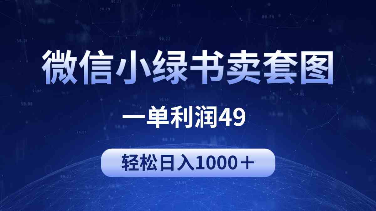 （9915期）冷门微信小绿书卖美女套图，一单利润49，轻松日入1000＋-AI网创