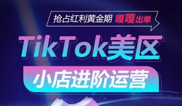 TikTok Shop美区小店进阶运营，抢占红利黄金期 嘎嘎出单-AI网创