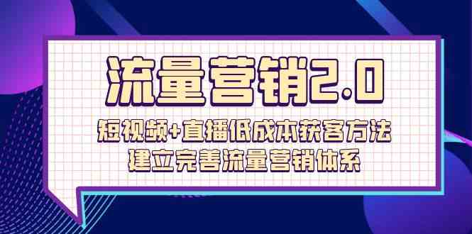 （10114期）流量-营销2.0：短视频+直播低成本获客方法，建立完善流量营销体系（72节）-AI网创