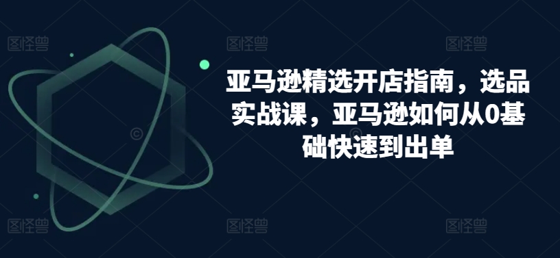 亚马逊精选开店指南，选品实战课，亚马逊如何从0基础快速到出单-AI网创