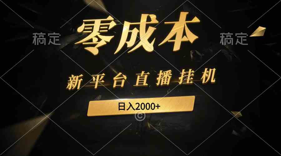 （9841期）新平台直播挂机最新玩法，0成本，不违规，日入2000+-AI网创