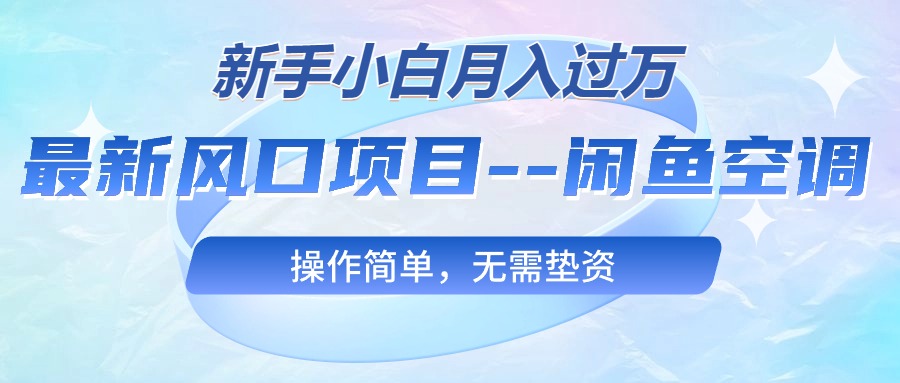 （10767期）最新风口项目—闲鱼空调，新手小白月入过万，操作简单，无需垫资-AI网创