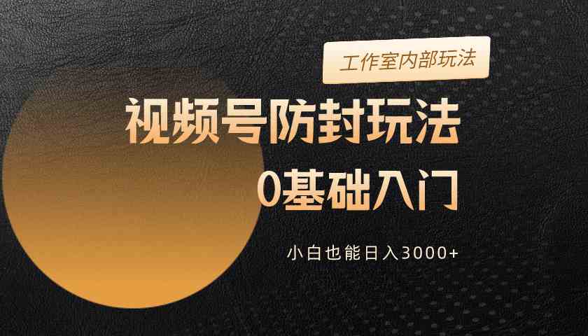 （10107期）2024视频号升级防封玩法，零基础入门，小白也能日入3000+-AI网创