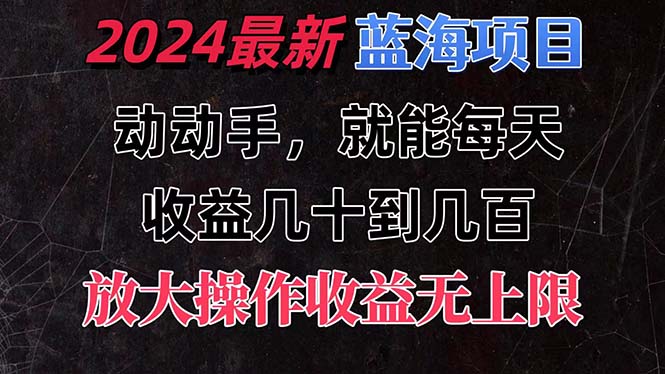 有手就行的2024全新蓝海项目，每天1小时收益几十到几百，可放大操作-AI网创