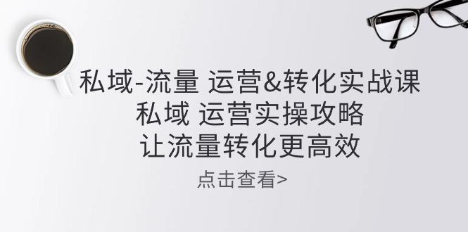 （10739期）私域-流量 运营&转化实操课：私域 运营实操攻略 让流量转化更高效-AI网创