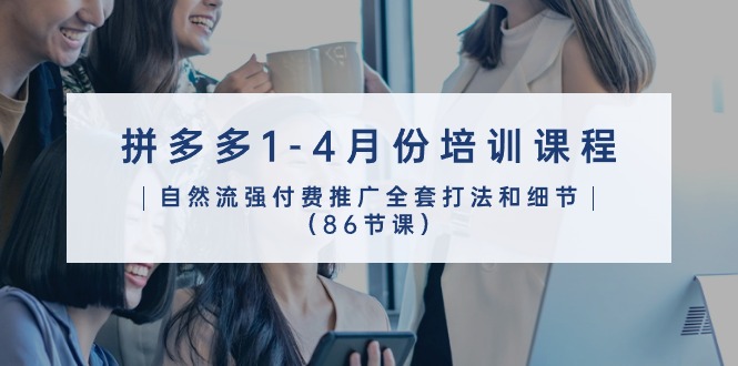 拼多多1-4月份培训课程，自然流强付费推广全套打法和细节（86节课）-AI网创