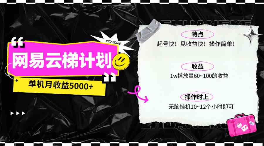 （10063期）最新网易云梯计划网页版，单机月收益5000+！可放大操作-AI网创