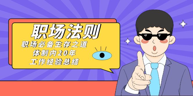《职场 法则》职场必备生存之道，体制内20年 工作经验总结（17节课）-AI网创