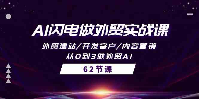 （10049期）AI闪电做外贸实战课，外贸建站/开发客户/内容营销/从0到3做外贸AI-62节-AI网创