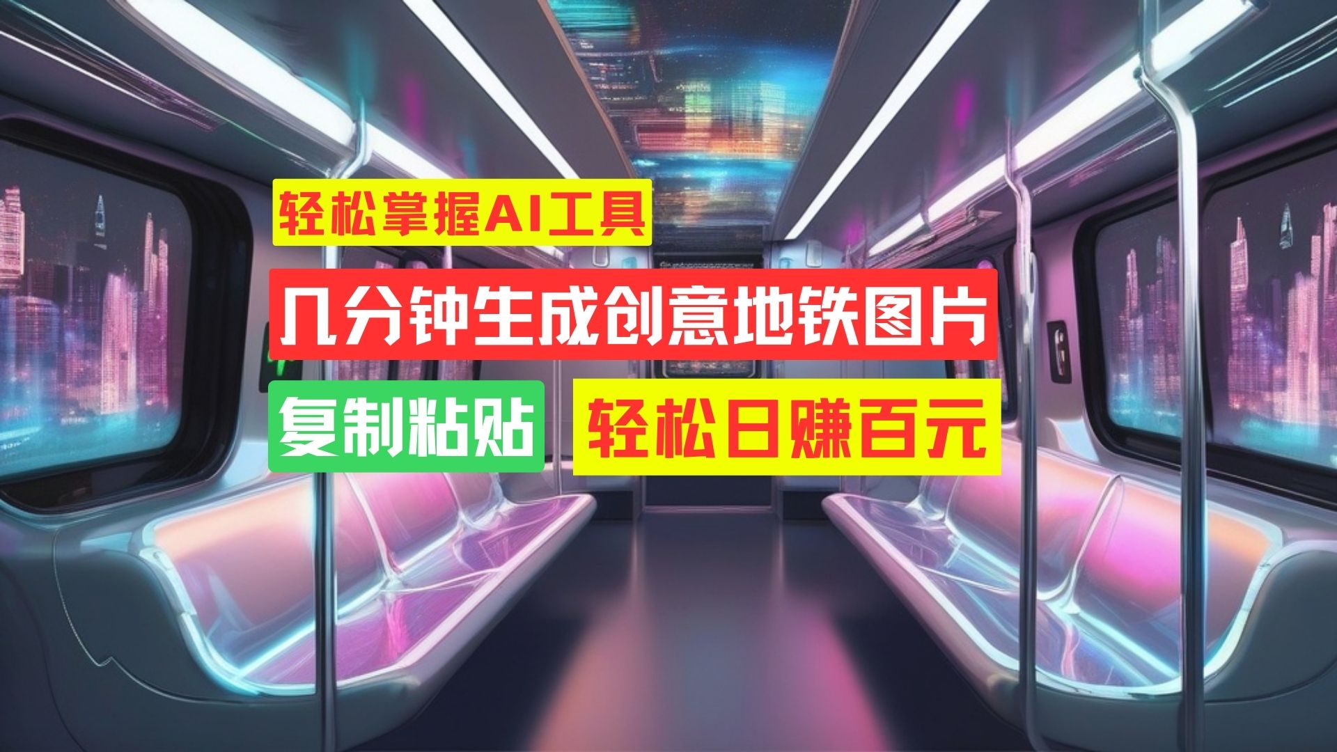 学会这招，分分钟制作爆火地铁图片，日赚百元不是梦！-AI网创