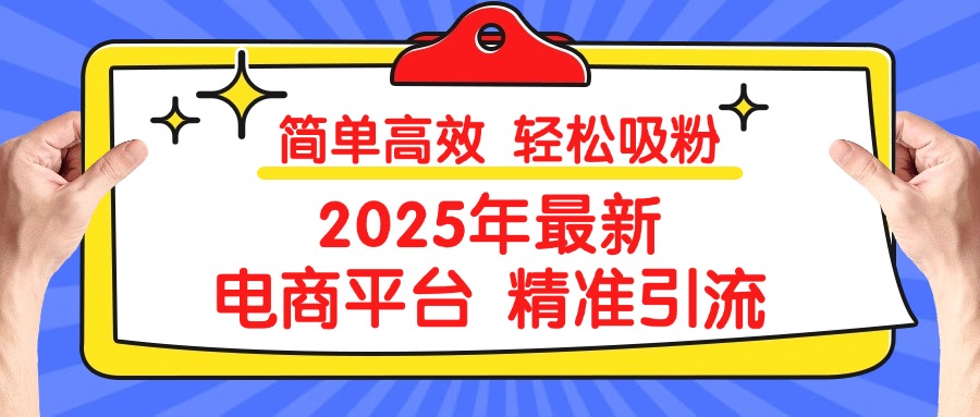 2025年最新电商平台精准引流 简单高效 轻松吸粉-AI网创
