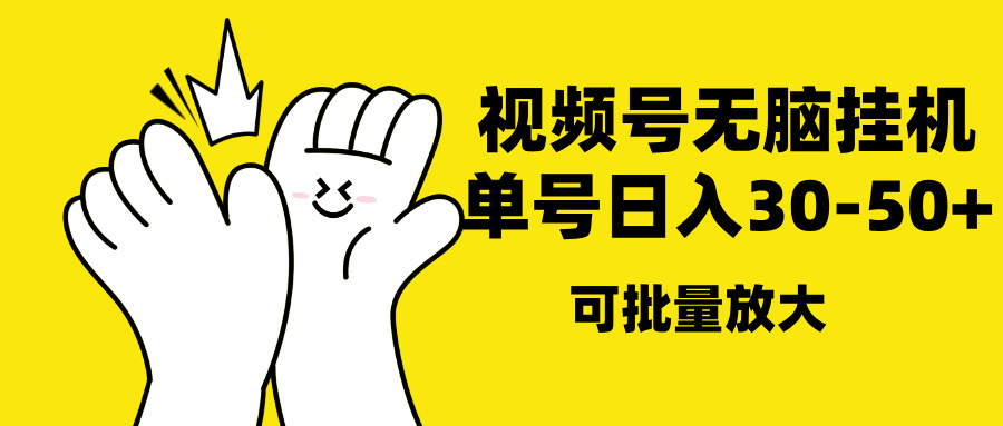 视频号无脑挂机，单号30-50+，可批量放大-AI网创
