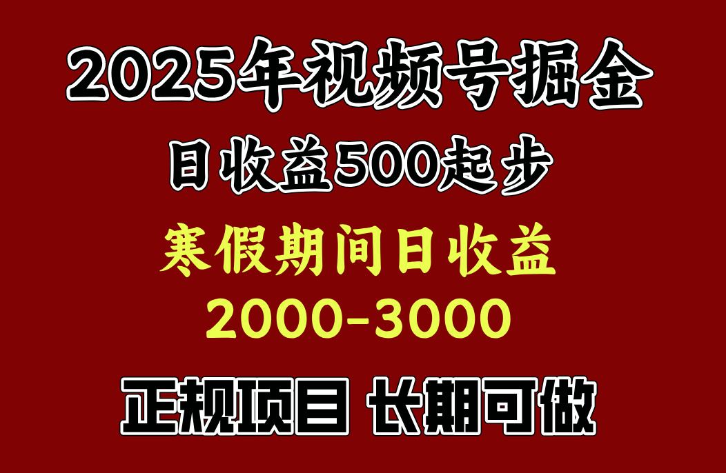 寒假期间一天收益2000+，小白一天就能上手-AI网创