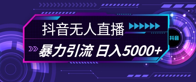 抖音快手视频号全平台通用无人直播引流法，利用图片模板和语音话术，暴力日引流100+创业粉【揭秘】-AI网创