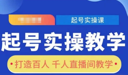 起号实操教学，打造百人千人直播间教学-AI网创
