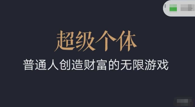 超级个体2024-2025翻盘指南，普通人创造财富的无限游戏-AI网创