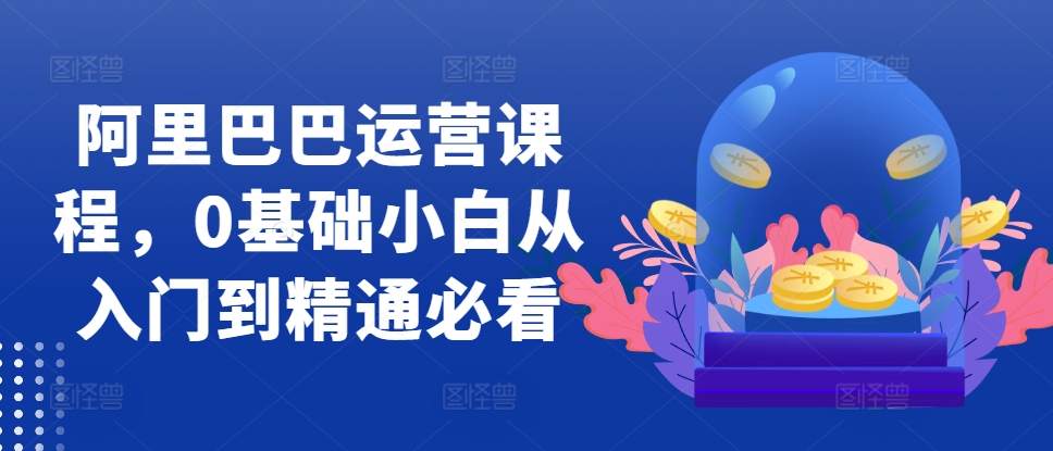 阿里巴巴运营课程，0基础小白从入门到精通必看-AI网创