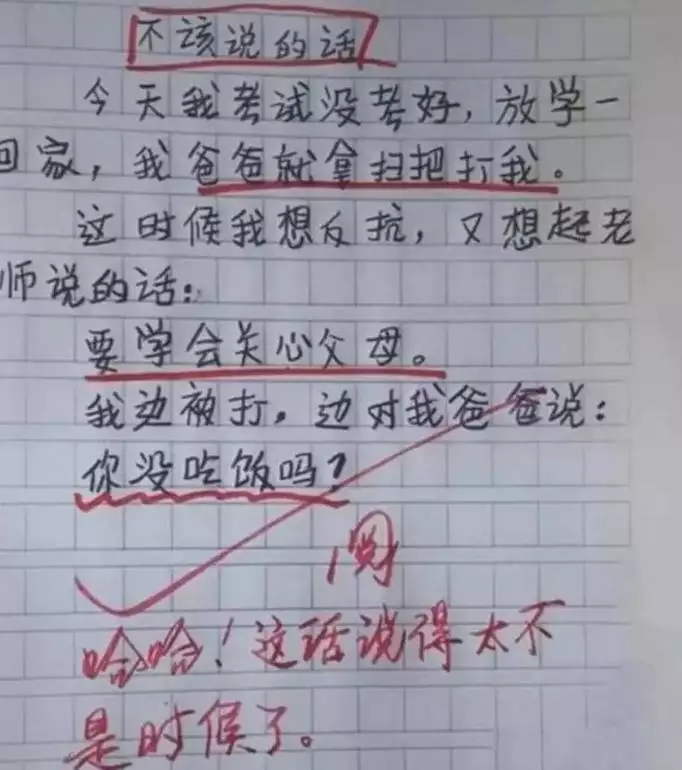 童言无忌作文精选_小学作文_小学生作文搞笑句子