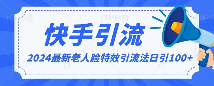 2024全网最新讲解老人脸特效引流方法，日引流100+，制作简单，保姆级教程【揭秘】-AI网创