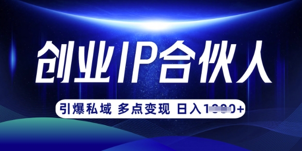 云帆·创业ip合伙人打造3.0，从0到1教你做网创，实现月入过W-AI网创