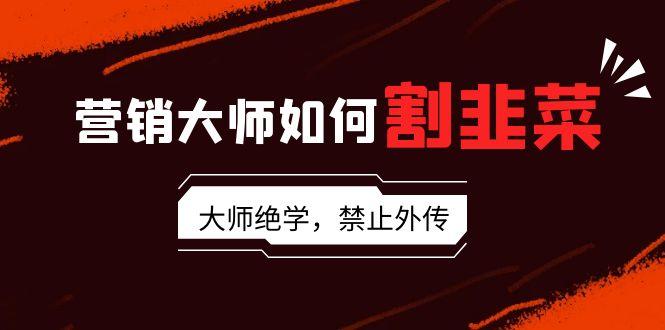 营销大师如何割韭菜：流量大师/讲故事大师/话术大师/卖货大师/成交大师/…-AI网创
