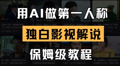 用AI做第一人称独白影视解说，手把手教学，保姆级教程-AI网创