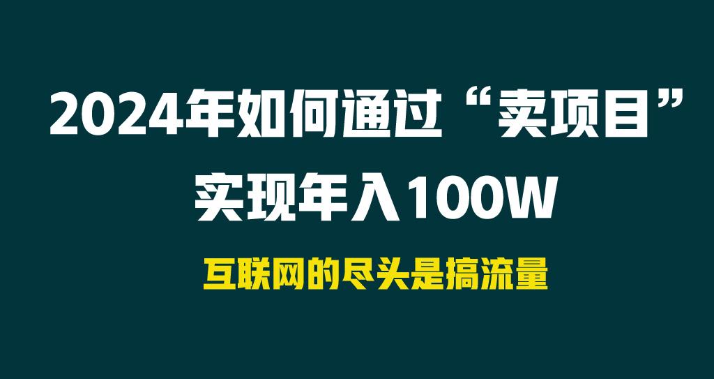2024年如何通过“卖项目”实现年入100W-AI网创