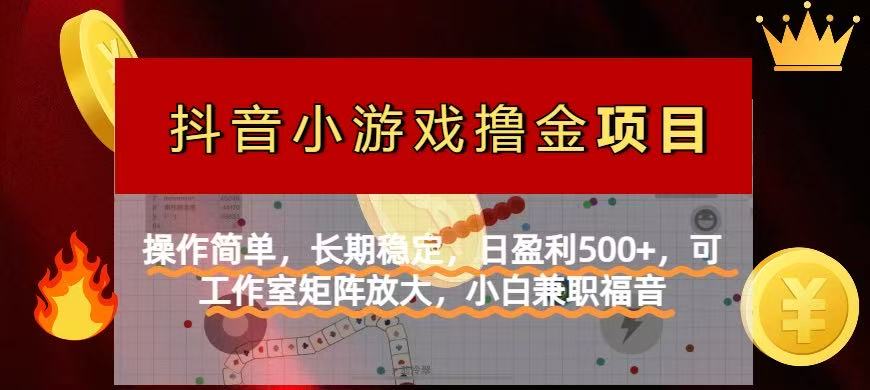 【抖音小游戏发行人计划项目】操作简单，长期稳定，日盈利500+，可工作…-AI网创
