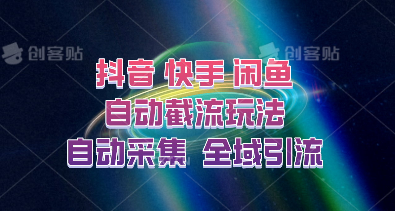 快手、抖音、闲鱼自动截流玩法，利用一个软件自动采集、评论、点赞、私信，全域引流-AI网创
