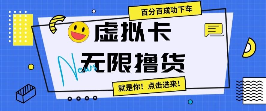 虚拟卡无限撸货，百分百成功下车【仅揭秘】-AI网创