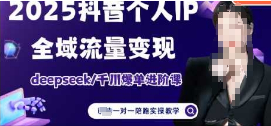 2025个人IP短视频带货(进阶版)全域流量变现，deepseek千川爆单进阶课-AI网创