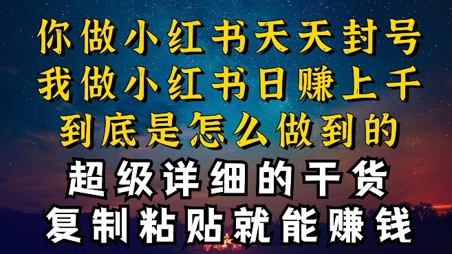 都知道小红书能引流私域变现，可为什么我能一天引流几十人变现上千，但你却频频封号违规被限流【揭秘】-AI网创